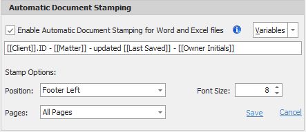 Auto Document Stamping Auto Document Stamping