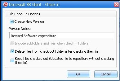 Check In a document