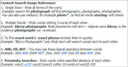 Content Search Usage Tooltip