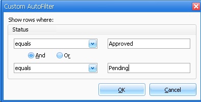 Custom AutoFilter