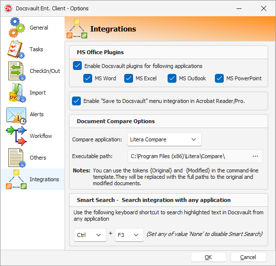 Integrations Settins