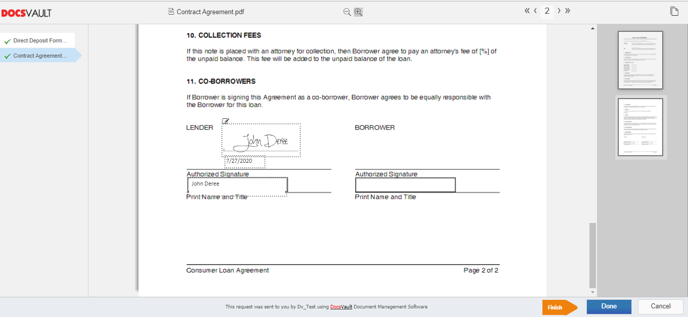 Signing Interface