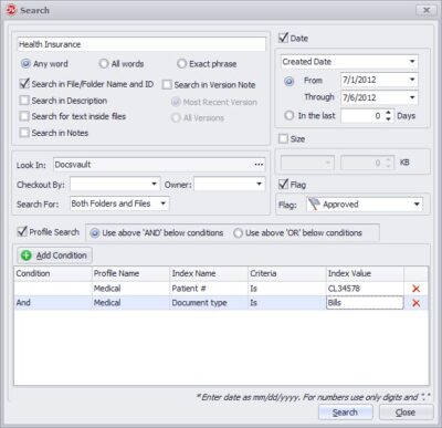 Document Searching and Indexing | Docsvault | Document Management